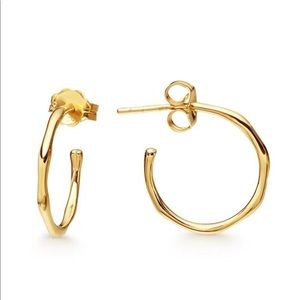 Missoma 18ct Gold Vermelli Sm. Molten Stone Hoops